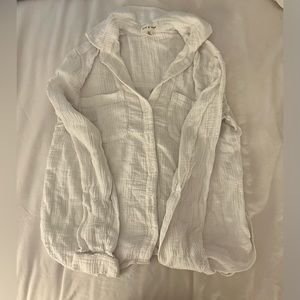 CLOTH AND STONE ANTHROPOLOGY WHITE BUTTOM UP